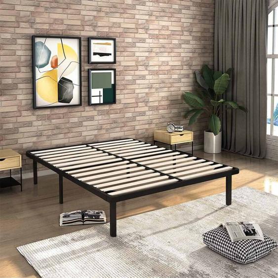 Iztoss - Sommier 140x200cm avec 7 Pieds - Épaisseur 28CM - Sommiers à Lattes en Bois pour Adulte et Enfant - 2x14 Lattes - Livré en 2-5 Jours