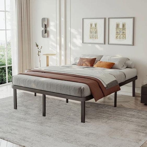 Iztoss - Sommier 160x200cm avec 9 Pieds - Sommiers à Lattes en Bois - Cadre de Lit - 2x14 Lattes