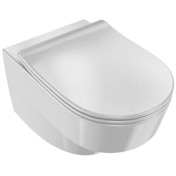 JACOB DELAFON Pack WC suspendu ODEON Rive Gauche sans bride abattant frein de chute - Blanc