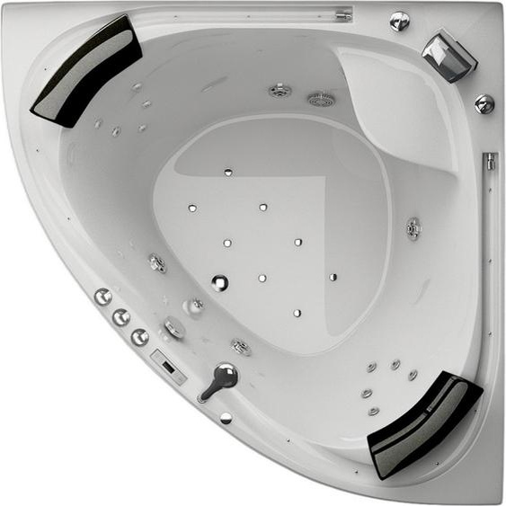 Jacuzzi VILLA SABRINA blanc 1,6x1,6 m entièrement équipé Cascade périphérique