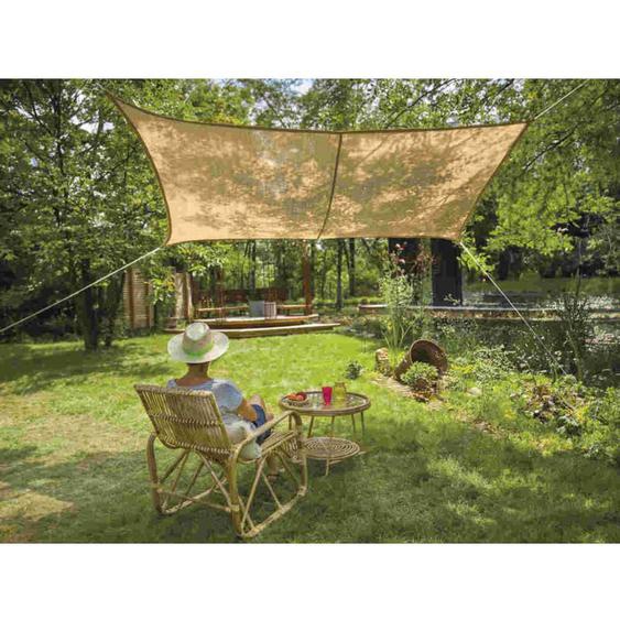 Jardiline - Voile dombrage Naturelle Jute Rectangulaire 4 x 3 m