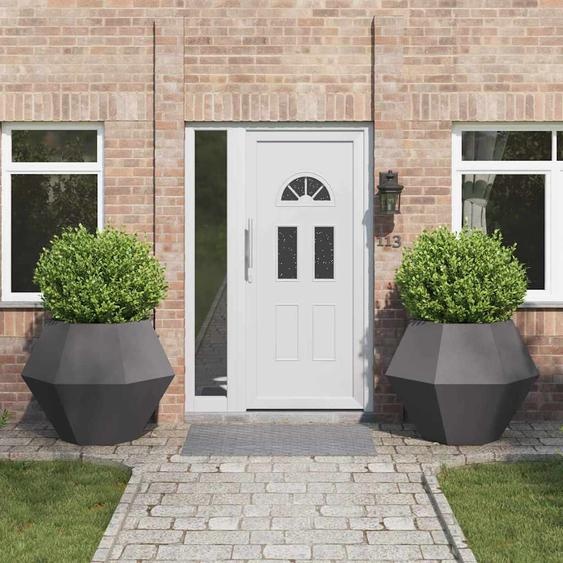 Jardinière 2 pcs Noir 100 x 100 x 80 cm Acier