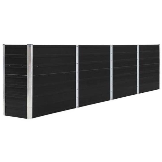 Jardinière 320x40x77 cm Acier galvanisé Anthracite