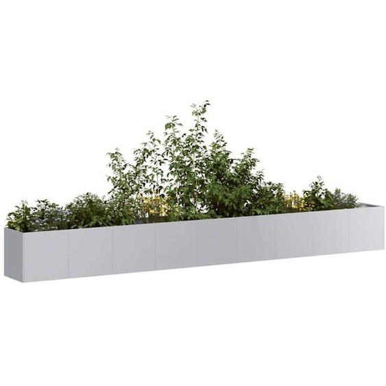 Jardinière 360x40x40 cm acier galvanisé