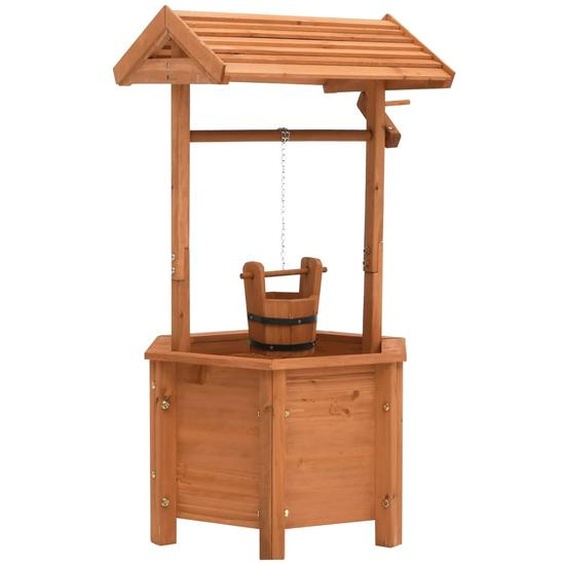 Jardinière à puits à souhait de jardin 40x40x84cm Bois de sapin