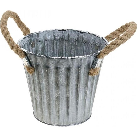 Jardinière en métal avec anses pour une décoration stylée