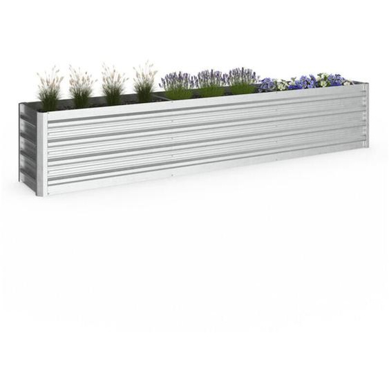 Idmarket - Jardinière lit surélevé de jardin en métal châssis rectangulaire 240 x 40 x 45 cm