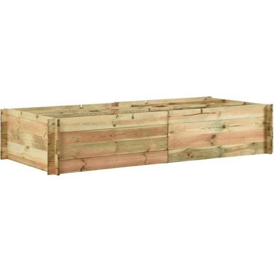 Jardinière pour légumes Bois de pin imprégné 197x100x40 cm vidaXL