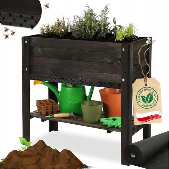 Jardinière sur pieds Wamar-Sosenka potager balcon 80x37 cm abri insectes écologique