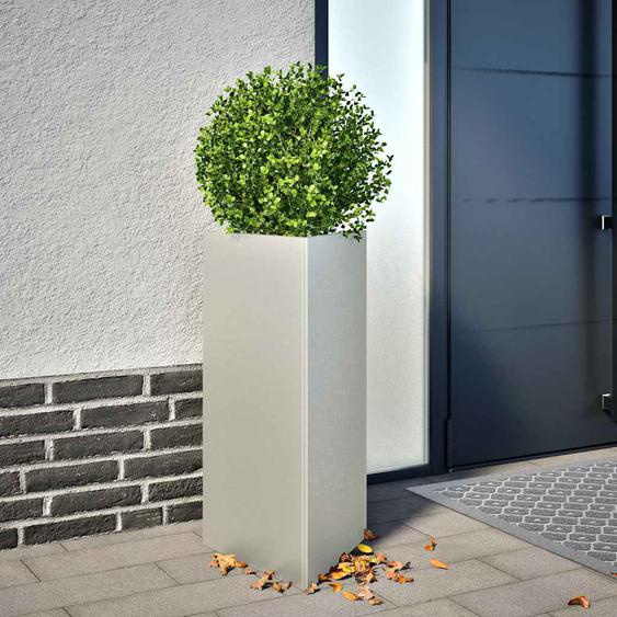 Jardinières 2 pcs triangulaire 40x40x75 cm acier inoxydable