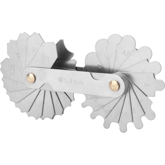 Jauge de Rayon Acier Allié ConcaveConvexe Arc Haute Précision Outil de Mesure Industriel R 17MM