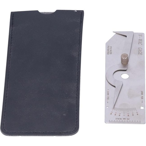 Jauge de soudure simple en acier inoxydable à contre-dépouille pouces Outil de mesure dinspection des soudures VWAC (système métrique)