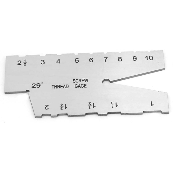 Jauge filetée en acier inoxydable, pas de filetage 29 degrés, jauge abrasive