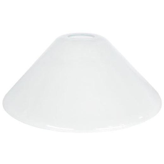 JAYA-Abat-jour conique verre  conique blanc 1 ampoule E27 Style: modern D25,5xH11,5cm