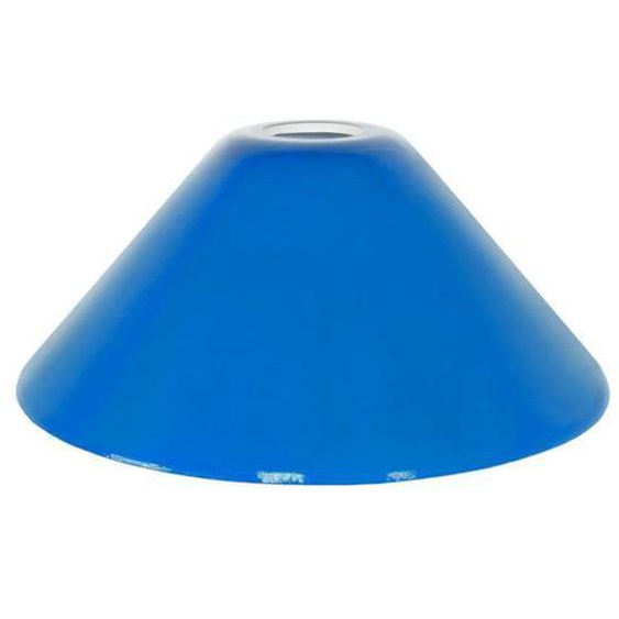 JAYA-Abat-jour conique verre  conique bleu 1 ampoule E27 Style: modern D25,5xH11,5cm