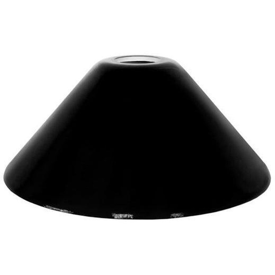 JAYA-Abat-jour conique verre  conique noir 1 ampoule E27 Style: modern D25,5xH11,5cm