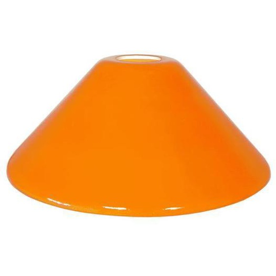 JAYA-Abat-jour conique verre  conique orange 1 ampoule E27 Style: modern D25,5xH11,5cm