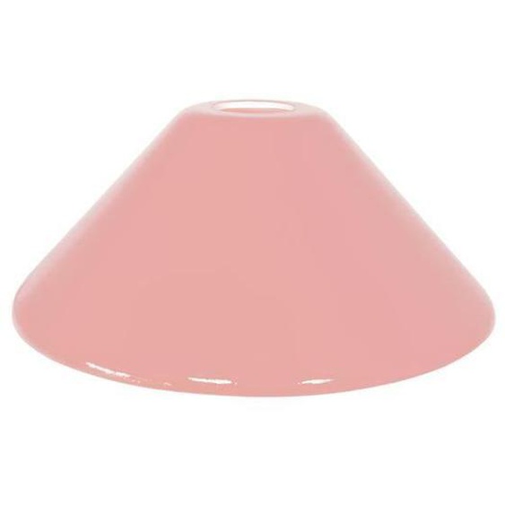 JAYA-Abat-jour conique verre  conique rose 1 ampoule E27 Style: modern D25,5xH11,5cm