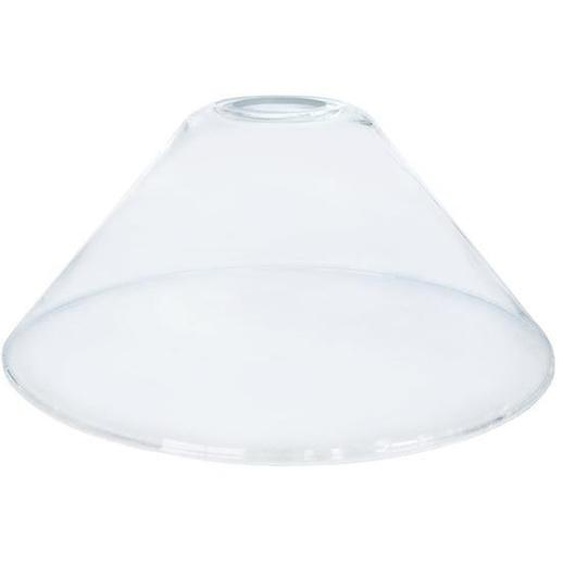 JAYA-Abat-jour conique verre  conique transparent  1 ampoule E27 Style: modern D25,5xH11,5cm