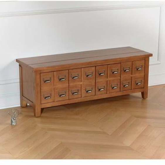 Banc à chaussures 4 casiers en pin massif JEAN