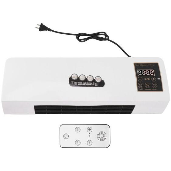 Jeffergarden - Petit climatiseur mural Portable, ventilateur chaud pour salle de bains, chambre à coucher, prise ue, 220V