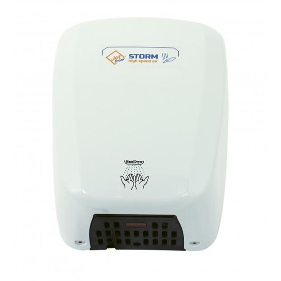 Jet Dryer sèche-mains - Storm sèche-mains à air chaud, plastique ABS, blanc 8596220006370