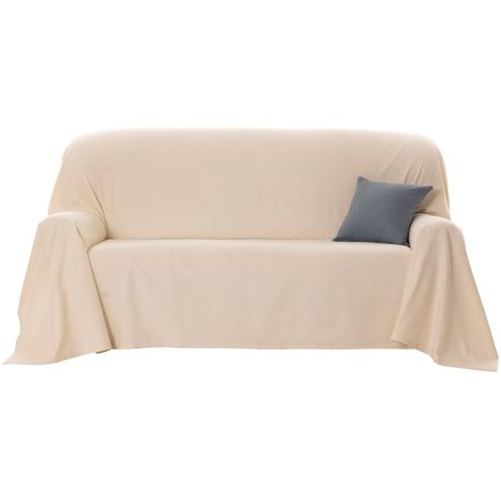 Jeté canapé coton bachette uni -