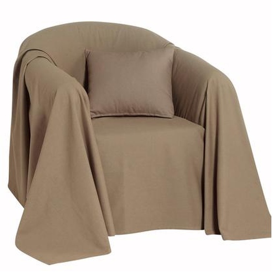 Jeté canapé coton bachette uni -