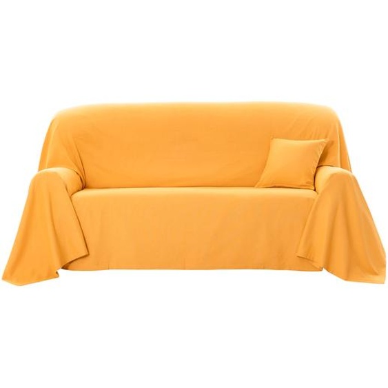 Jeté canapé coton bachette uni -