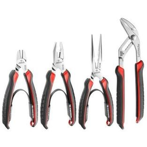Jeu 4 pinces Facom multiprise à verrouillage, coupante, à becs demi-ronds et universelle - CPE.A1PB