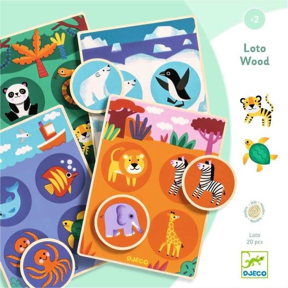 Jeu Dapprentissage Loto Wood Multicolore