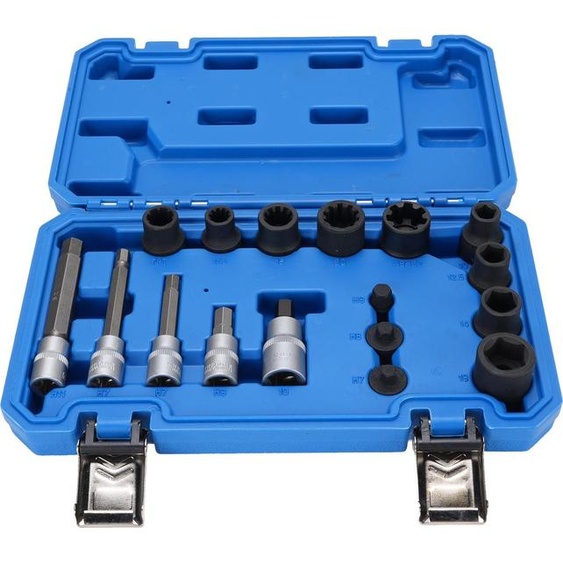 jeu de 17 douilles pour étriers de frein 11,5 20 22 mm H7 H8 H9 CR MO Acier Jeu doutils portable pour enlever