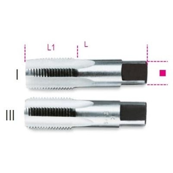 Jeu de 2 tarauds à main filetage GAS 1 BETA 434 ASG1