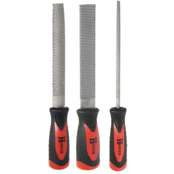 Jeu de 3 râpes à bois 200mm - HANGER - 110391