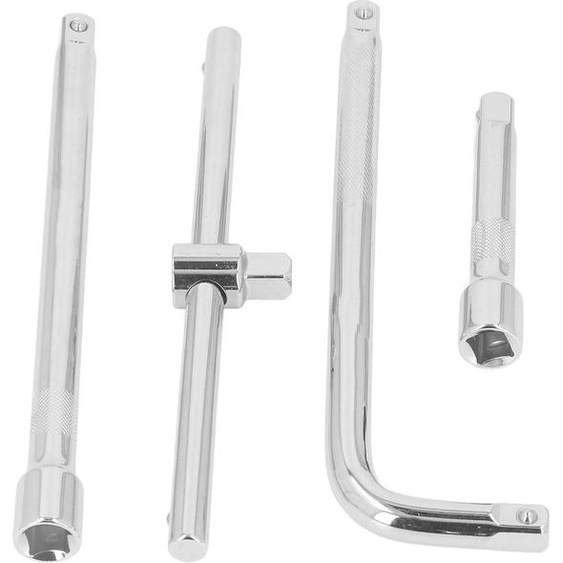 Jeu de 4 pièces avec rallonges pour clés à douille, tiges coulissantes et poignées en T en acier au chrome-vanadium pour lentretien automobile