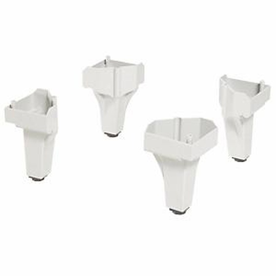 Jeu de 4 pieds gris clair pour vestiaires Monobloc