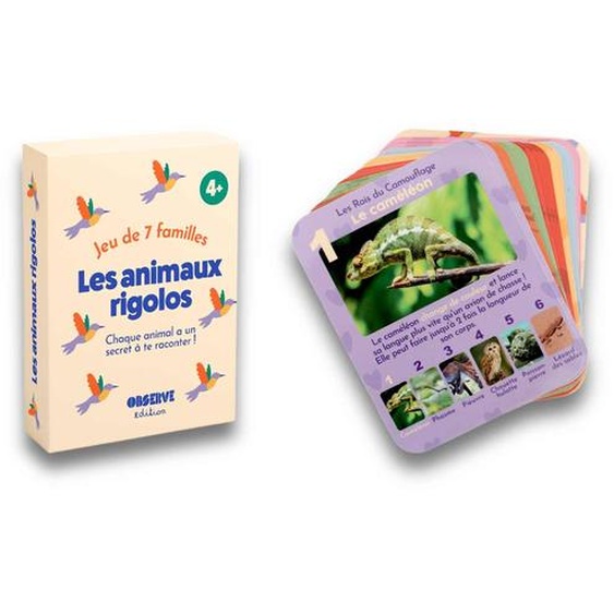Jeu De 7 Familles, Les Animaux Rigolos Beige