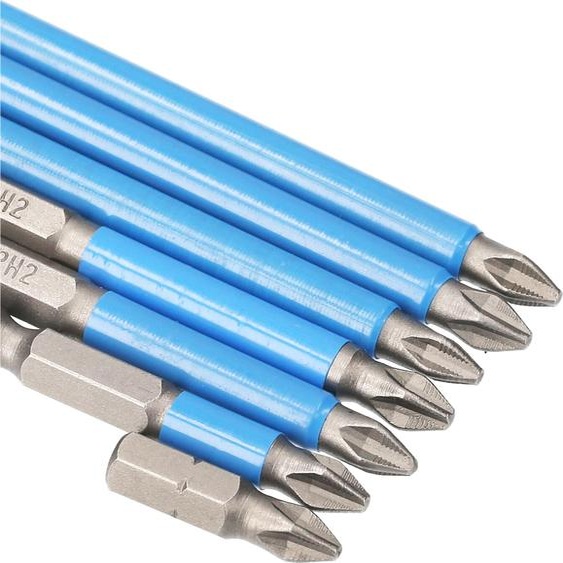 Jeu de 7 pièces comprenant des embouts de perçage, des embouts de perçage électriques, des embouts de tournevis, des embouts PH2 magnétiques antidérapants pour perceuses / visseuses pneumatiques / tournevis manuels