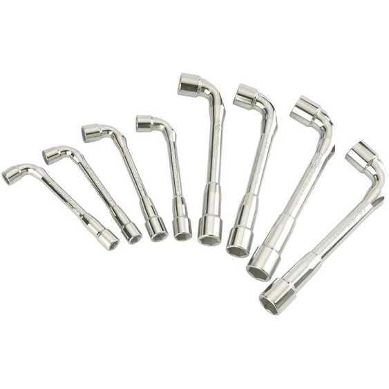 Jeu de 8 clés à pipe débouchées polies 6x6 pans métriques - SAM OUTILLAGE - 94-SDJ8