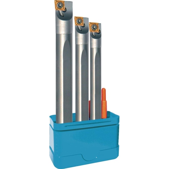Jeu de tiges de perçage SCLC-R 06 à droite, en carbure monobloc avec refroidissement interne, 3 pièces