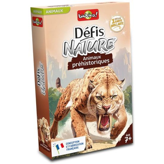 Jeu De Cartes - Défis Nature - Animaux Préhistoriques - Dès 7 Ans - 2 À 6 Joueurs - Fabriqué En France Et Éco-conçu Multicolore
