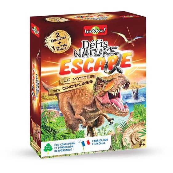 Jeu De Cartes - Défis Nature Escape - Dinosaures - Fabriqué En France Multicolore