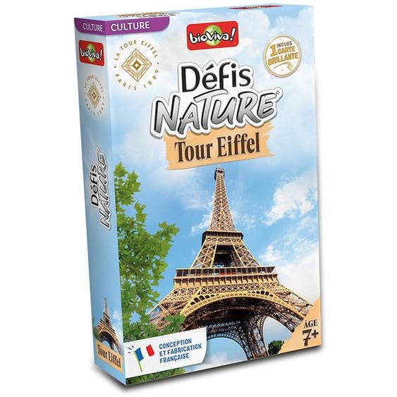Jeu De Cartes - Défis Nature - Tour Eiffel - Dès 7 Ans - 2 À 6 Joueurs - Fabriqué En France Multicolore