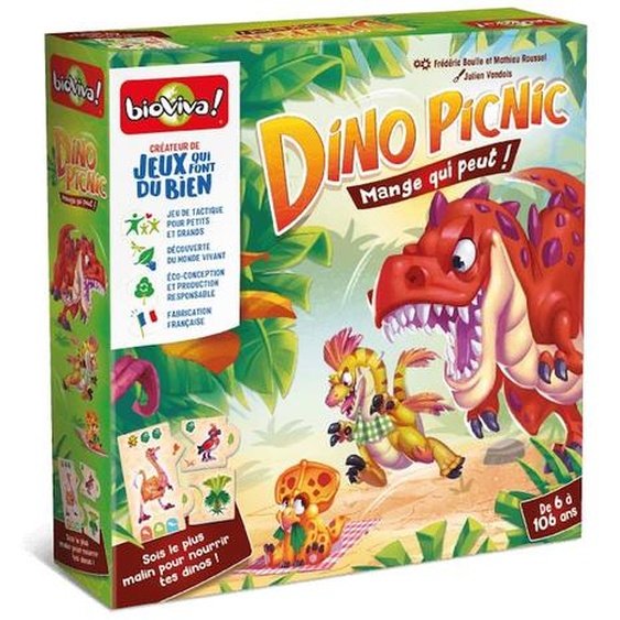 Jeu De Cartes -dino Picnic - Fabriqué En France Multicolore