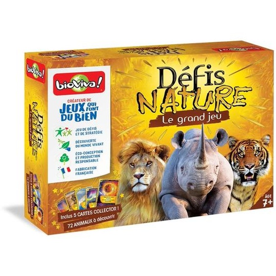 Jeu De Cartes - Le Grand Jeu Défis Nature + Cartes Collector - Fabriqué En France Multicolore