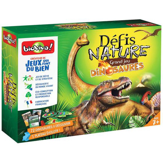 Jeu De Cartes - Le Grand Jeu Défis Nature Dinosaures - Fabriqué En France Multicolore