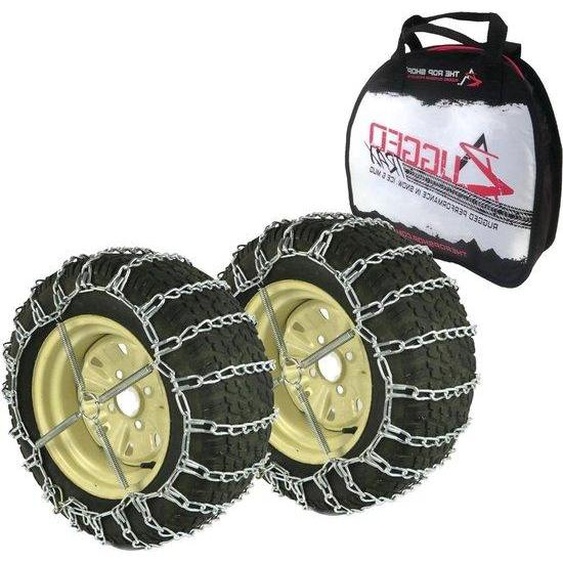 Jeu de chenilles pour tracteur de jardin - Transmission sûre - Acier galvanisé - 16x6,5x8 - Argent