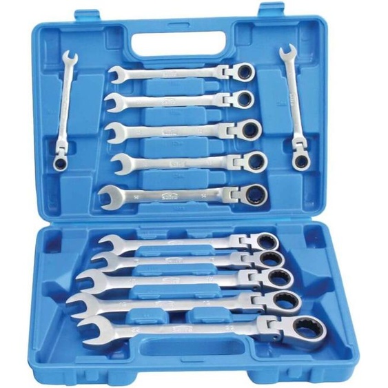 Jeu de clés à cliquet et de clés mixtes 12pcs 8 - 22mm