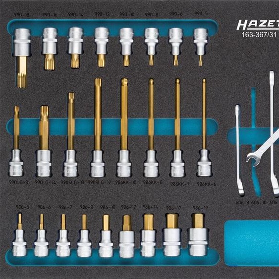Jeu de clés à douille 163-367/31