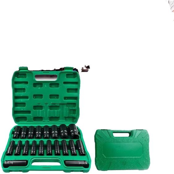 Jeu de clés à douille, acier à haute teneur en carbone, 20 pièces, vert